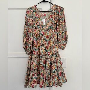 NWT Marine Layer Scarlett Mini Dress Paisley SMALL